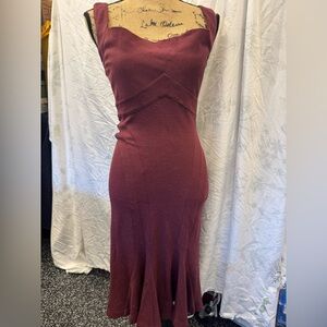 Diane Von Furstenberg Sleeveless Burgundy Maxi Dress size 6
